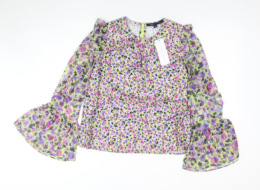 French Connection Women's Multicoloured Floral Blouse XS