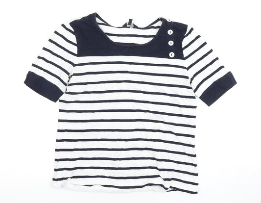 Hobbs Women's Striped T-Shirt Size S