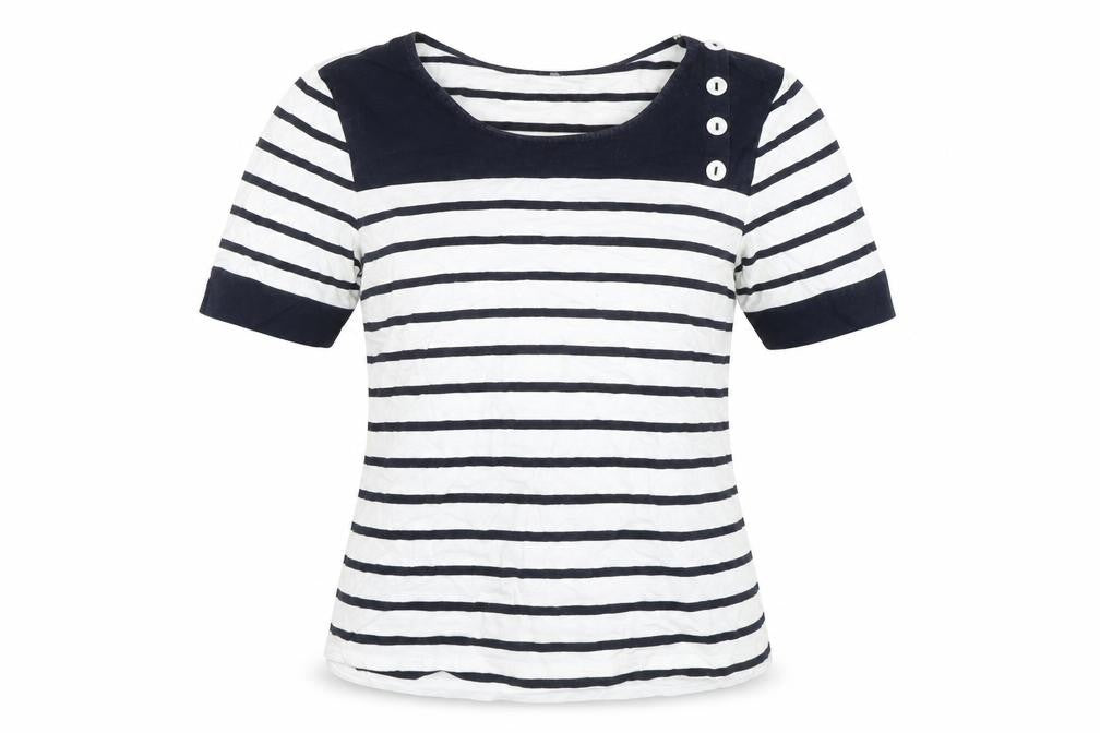 Womens UK Size S Hobbs Multicoloured Cotton T-Shirt