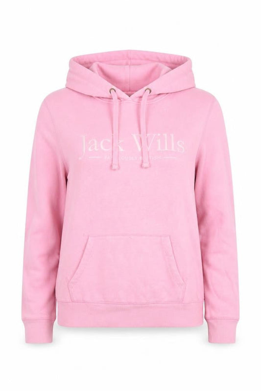 Womens UK 10 Regular Jack Wills Pink Pullover Hoodie