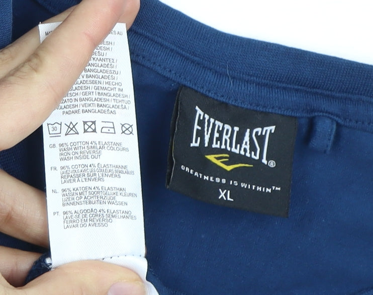 Everlast Men's Blue XL Crew Neck Short Sleeve T-Shirt