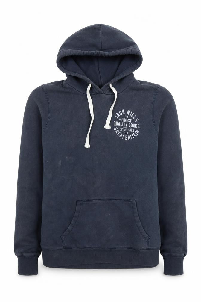 Unisex Adults UK L Regular Jack Wills Blue Pullover Hoodie