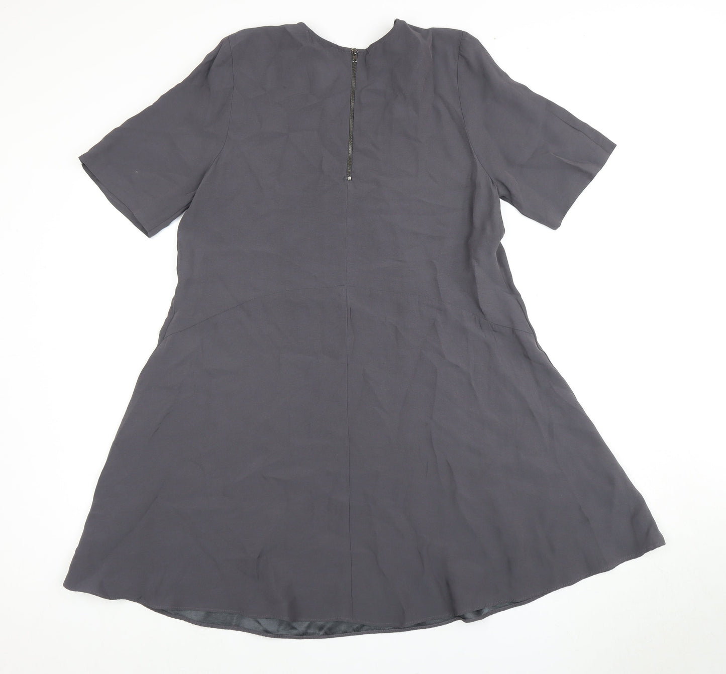 Phase Eight Women's Grey Short Sleeve Dress Size 12