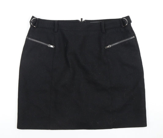 Mint Velvet Women's Black Knee Length Pencil Skirt 12