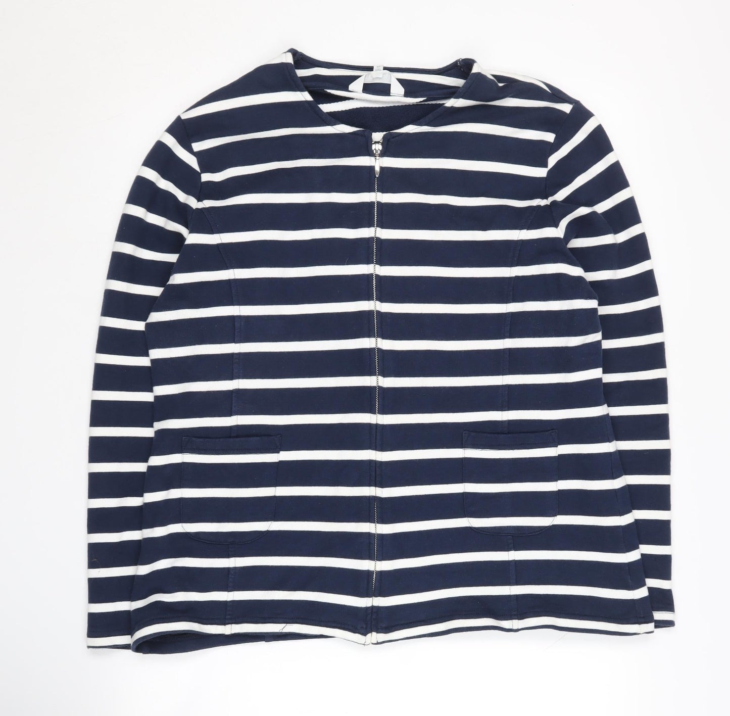 Tulchan Women's Blue Striped Jacket Size 18 Casual