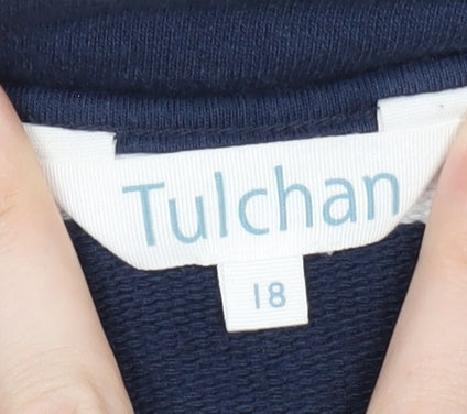 Tulchan Women's Blue Striped Jacket Size 18 Casual