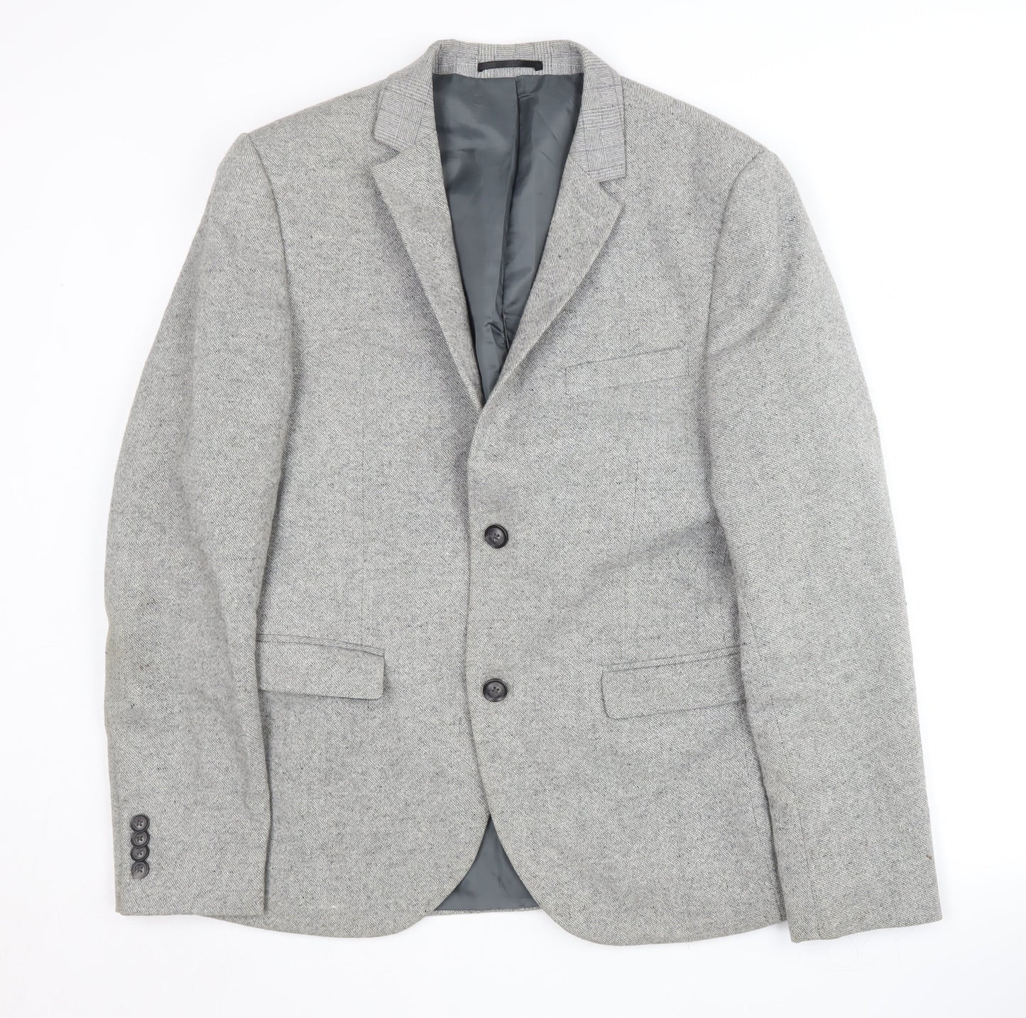 Topman Men's Grey Blazer 40 Regular Fit Formal Jacket