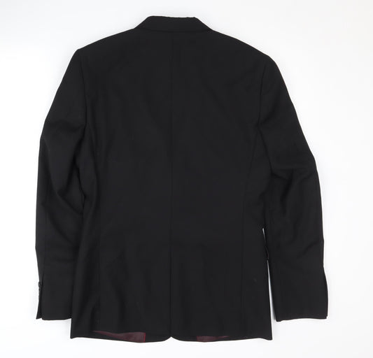 Topman Men's Black Skinny Blazer 38R Formal