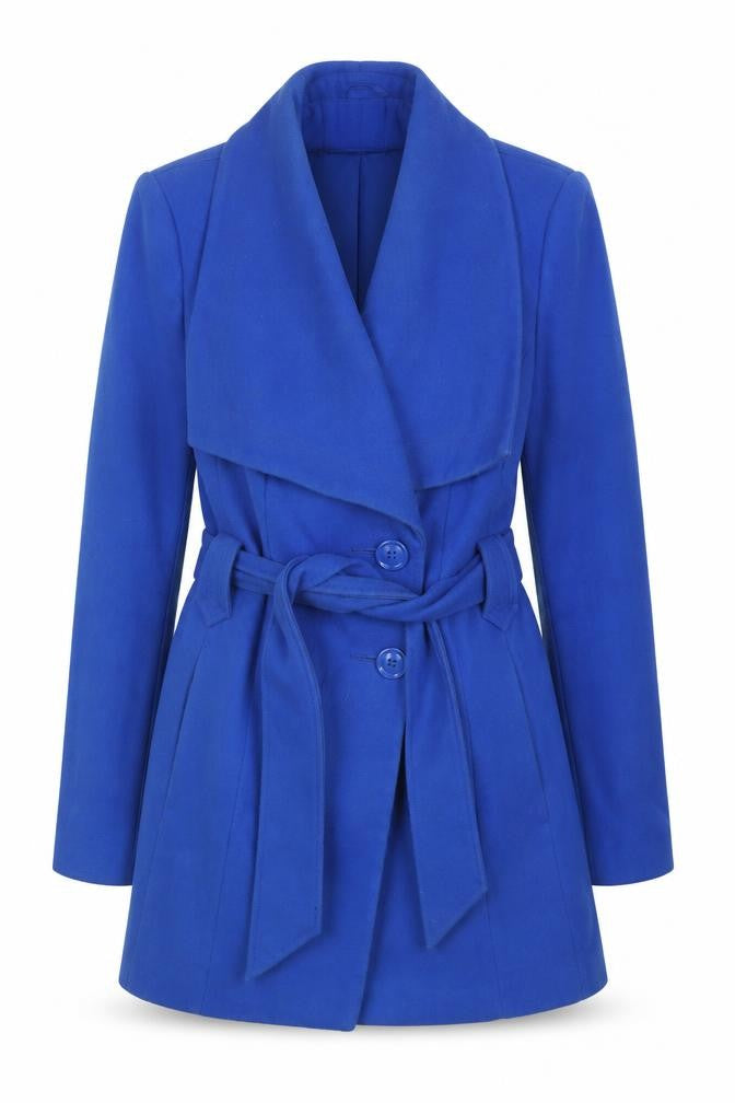 The Collection Blue Women's Belted Coat Size 12