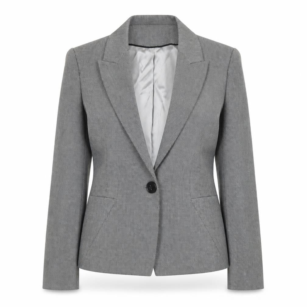 Front view of Principles Women's Grey Blazer -, size 12, Business Ready