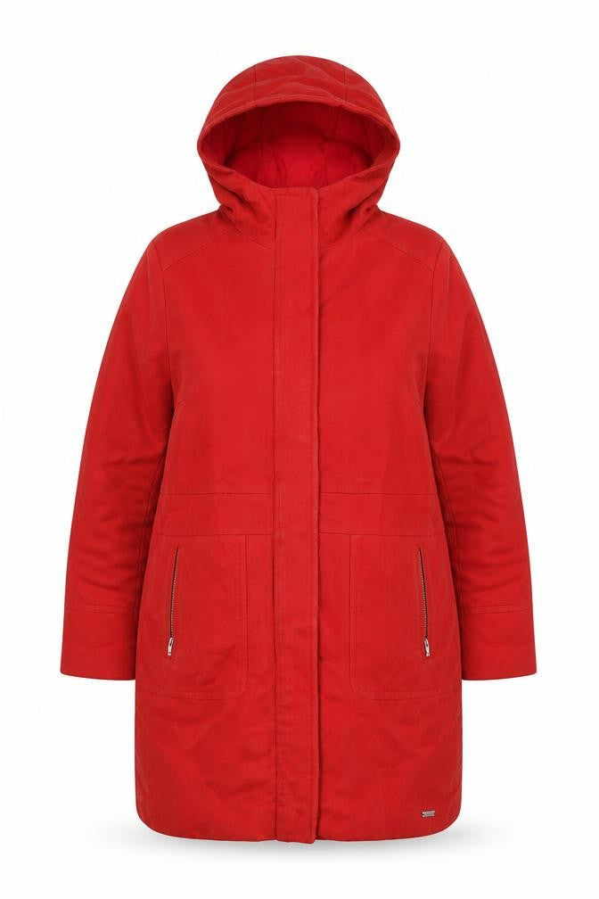 Womens UK Size 16 Regular White Stuff Red Cotton Coat