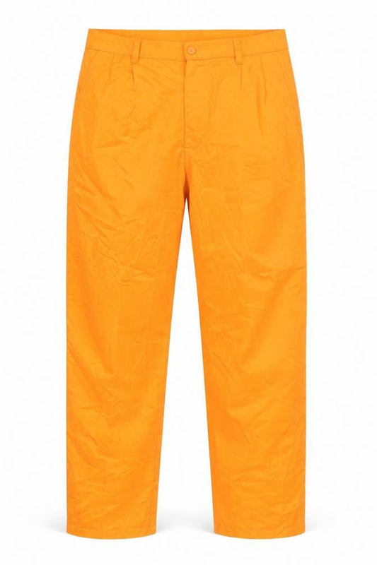 Dunlop Men's Orange Trousers, Size S, Straight Fit