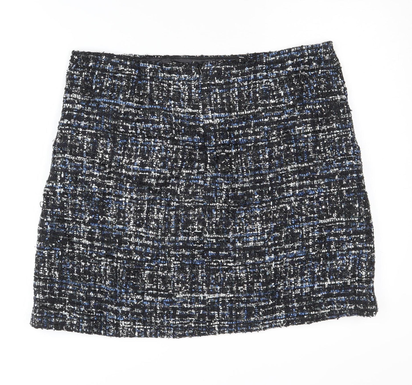 Warehouse Women's Black Blue Geometric Skirt Size 18