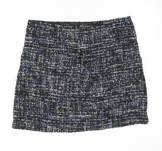 Warehouse Women's Black Blue Geometric Skirt Size 18