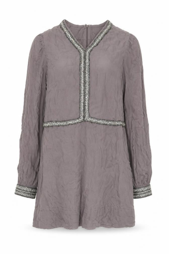 Womens UK Size 12 French Connection Grey Silk Blouse