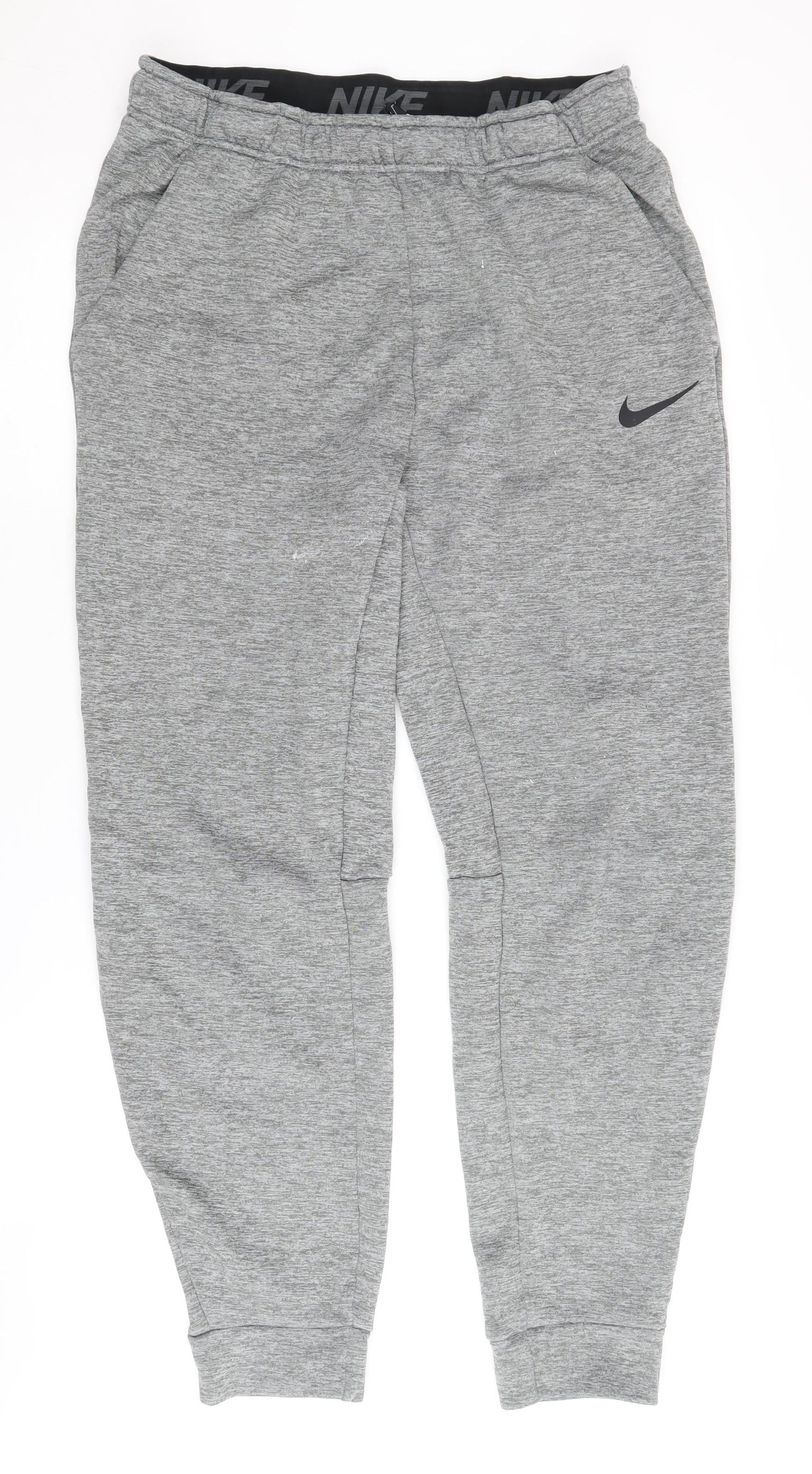 Nike Men's Grey Jogger Trousers, Size L, Breathable Sportswear
