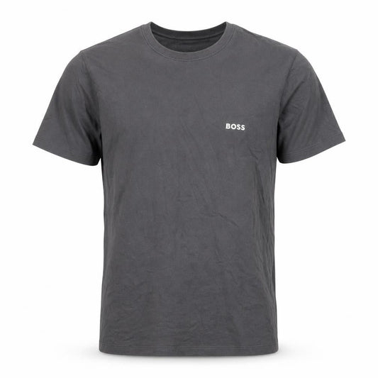 BOSS Men's Grey Cotton Crew Neck T-Shirt Size S