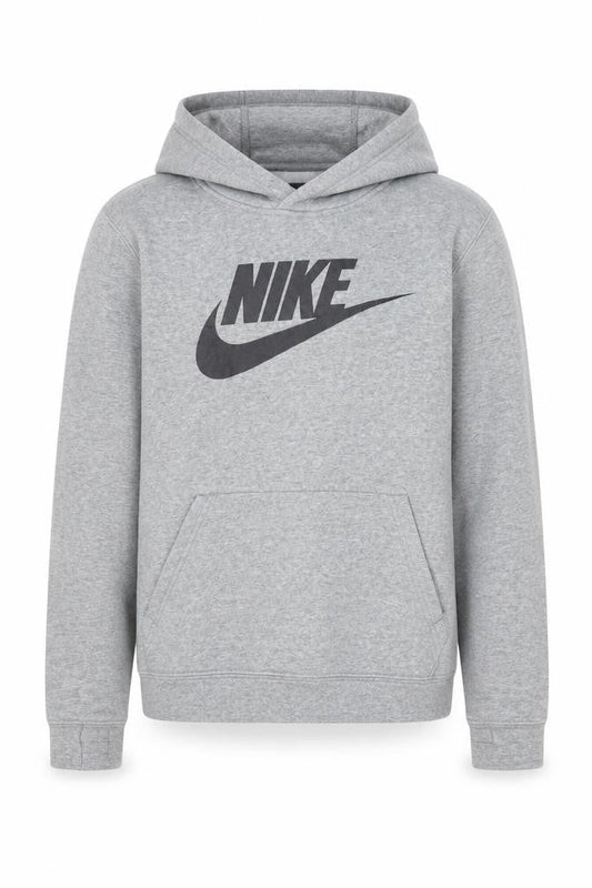 Nike Boys Grey Pullover Hoodie L - Casual Sporty Style