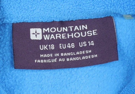 Mountain Warehouse Women's Blue Fleece Pullover, Size 18