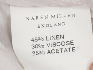 Karen Millen Women Silver Sheath Dress, Size 10
