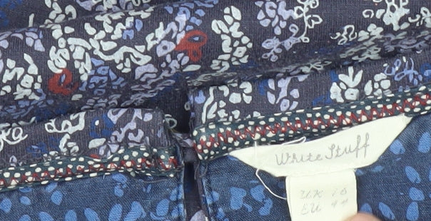 White Stuff Women's Blue Floral Shift Dress Size 10