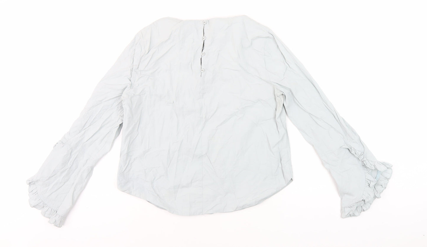 Oliver Bonas Blue Blouse, Women's Size 12, Casual Wear