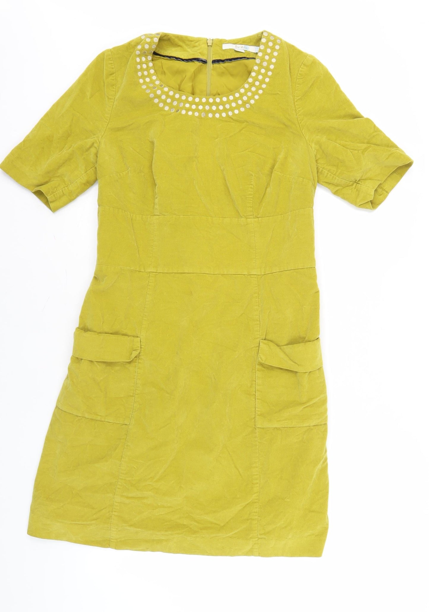 Boden Women's Yellow Shift Dress - Size 8
