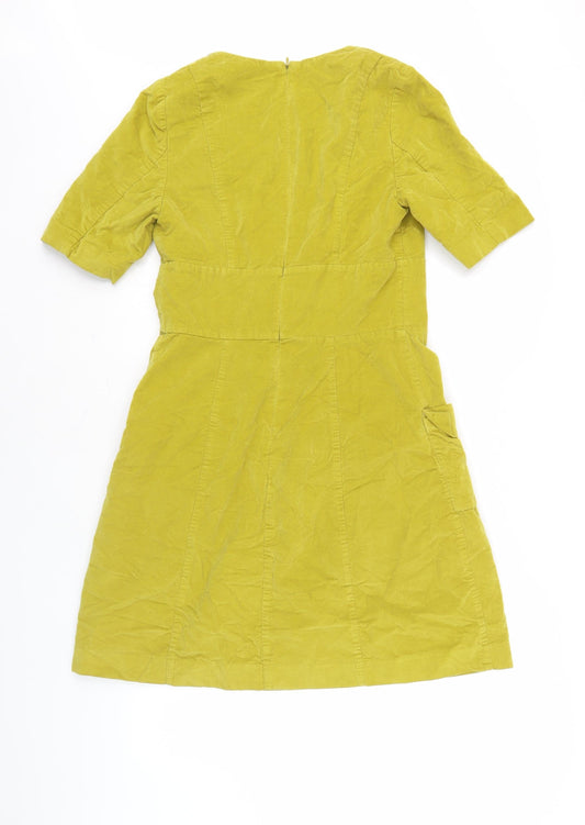 Boden Women's Yellow Shift Dress - Size 8