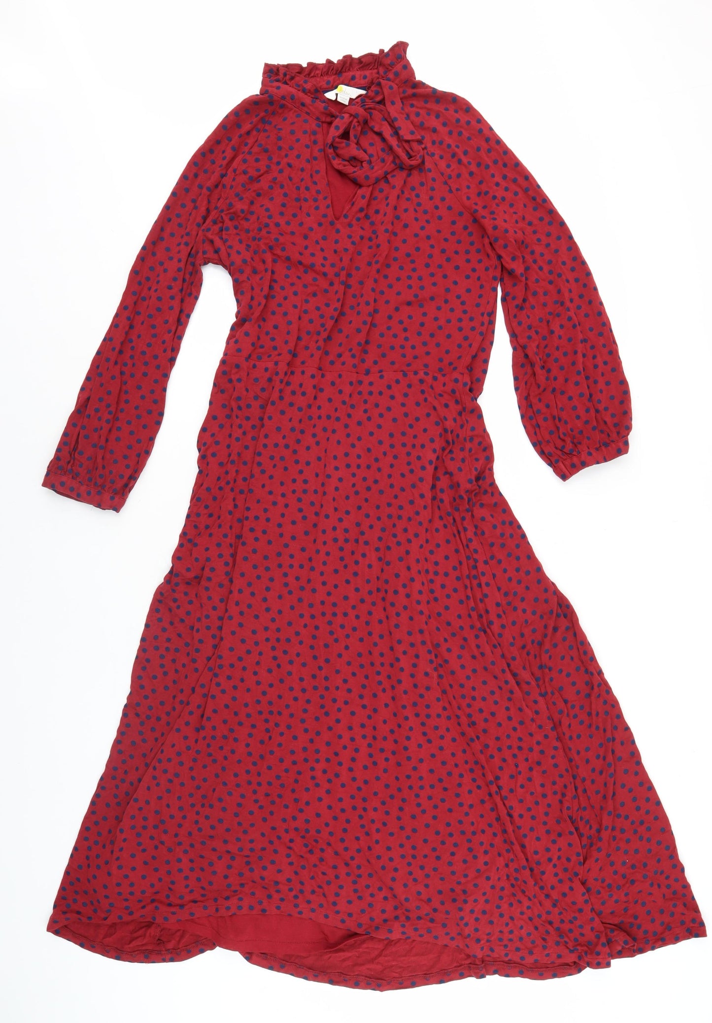Boden Women’s Red Polka Dot A-Line Midi Dress