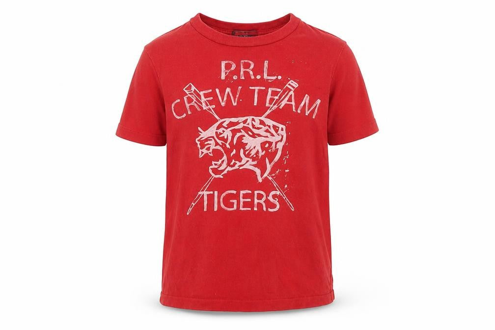 Front view of Polo by Ralph Lauren boys’ red crew t-shirt 10 years