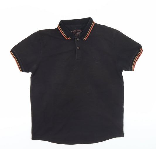 Firetrap Men's Black Polo Shirt L