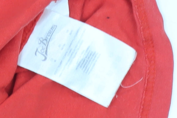 Joe Browns Men's Red Crew Neck T-Shirt, M, Solid Cotton