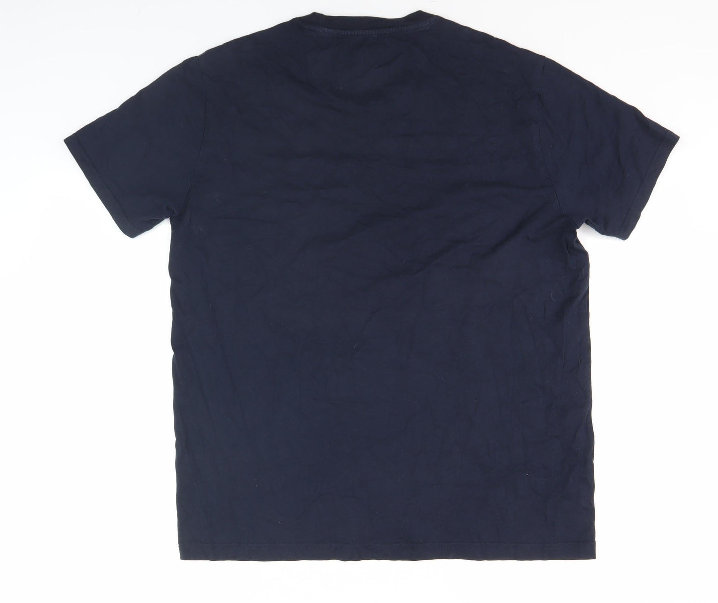 Penguin Men's Blue Cotton Crew Neck T-Shirt Large