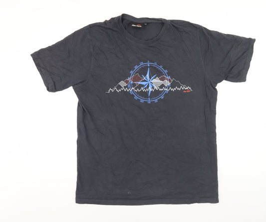 Peter Storm Men's Black Graphic Print T-Shirt, Size M