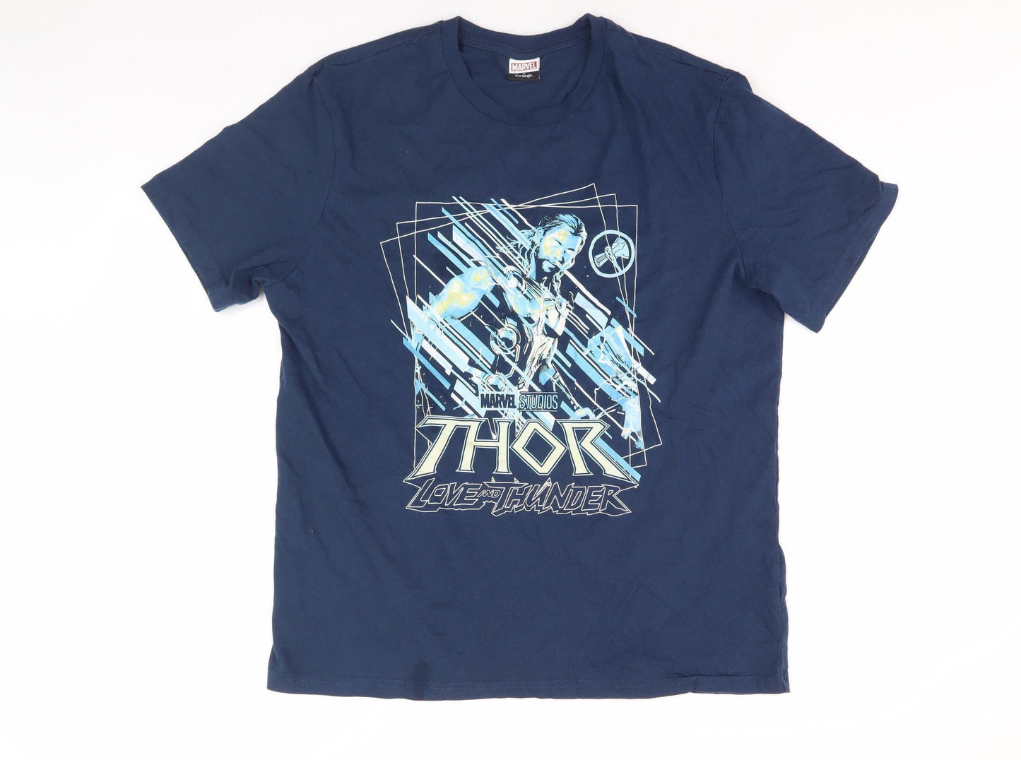 Marvel at George Thor Blue Graphic T-Shirt, Men's L