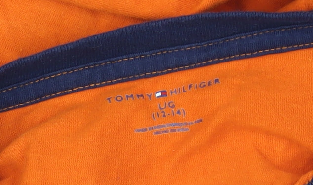 Tommy Hilfiger Teens Orange Long Sleeve T-Shirt, Size 12