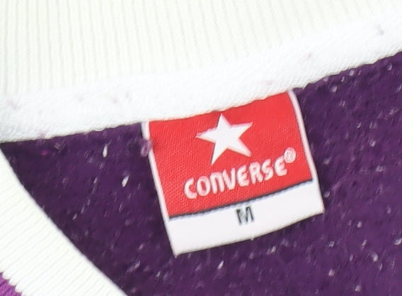 Converse Men's Purple Varsity Jacket, M, Cotton, Zip
