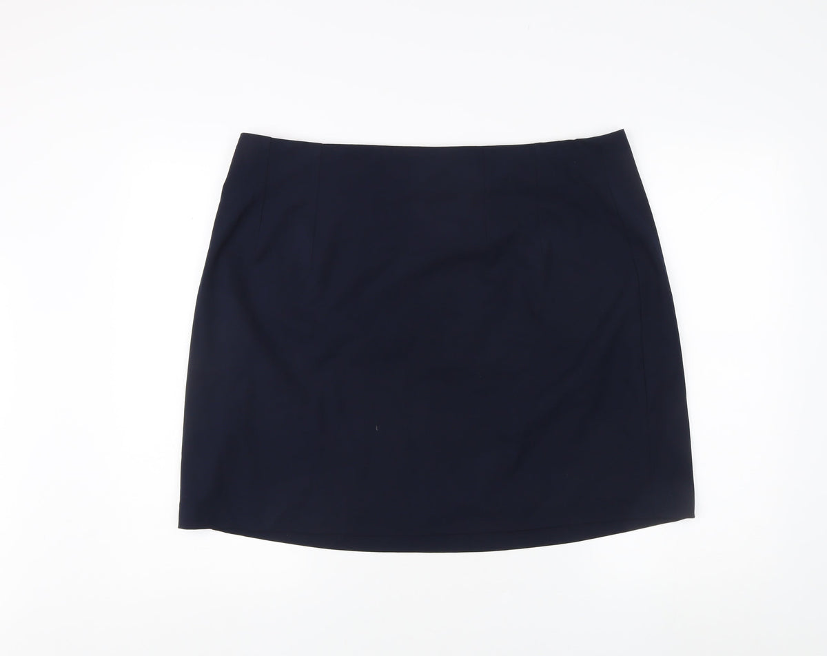 Marks and Spencer Women's Blue Pencil Skirt Size 20