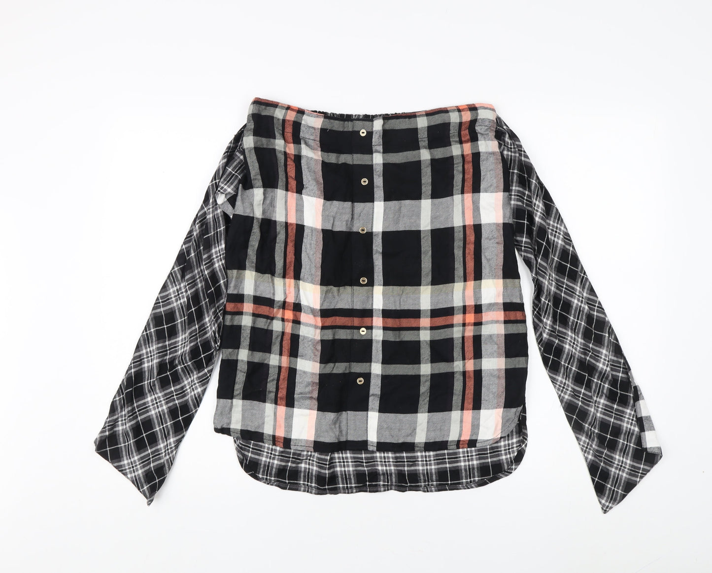 River Island Women's Plaid Button-Up Top Size 12