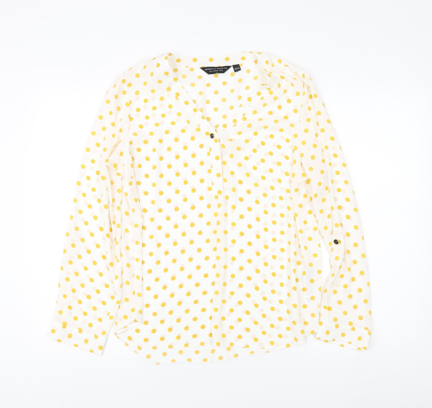 Dorothy Perkins Women’s White Polka Dot Blouse Size 12