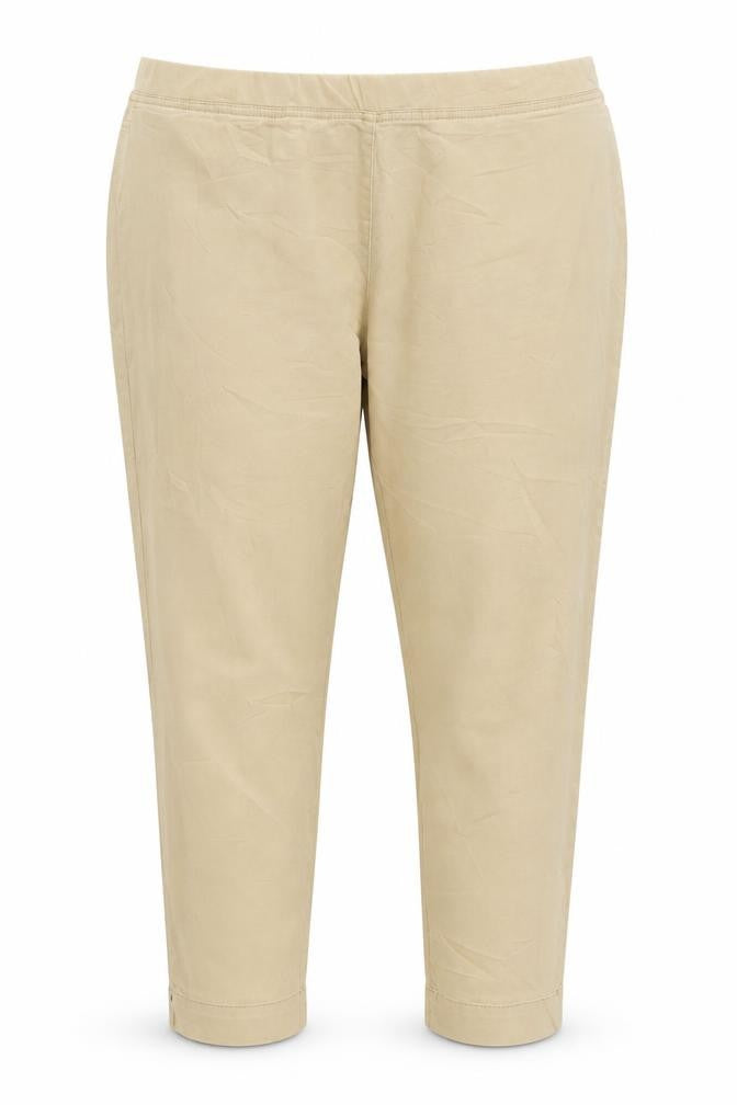 VIZ-A-VIZ Women's Beige Plus Size Straight Jeans