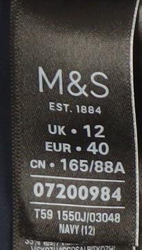 Marks and Spencer Women's Blue Suit Jacket Size 12