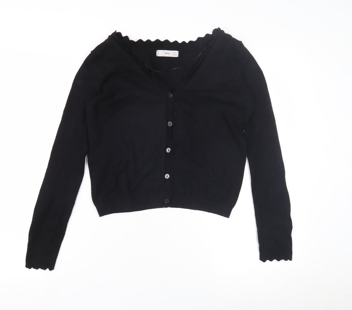 MNG Women's Black Cardigan S - Classic Knit Style