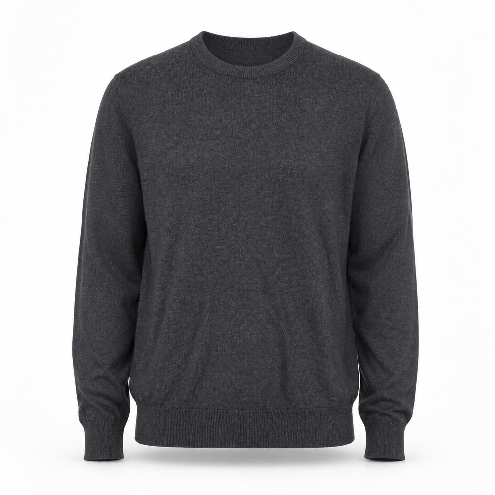 Marks and Spencer Men's Grey Cotton Pullover, Size L