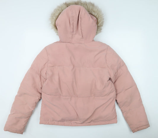 Select Women's Pink Puffer Jacket Size 12