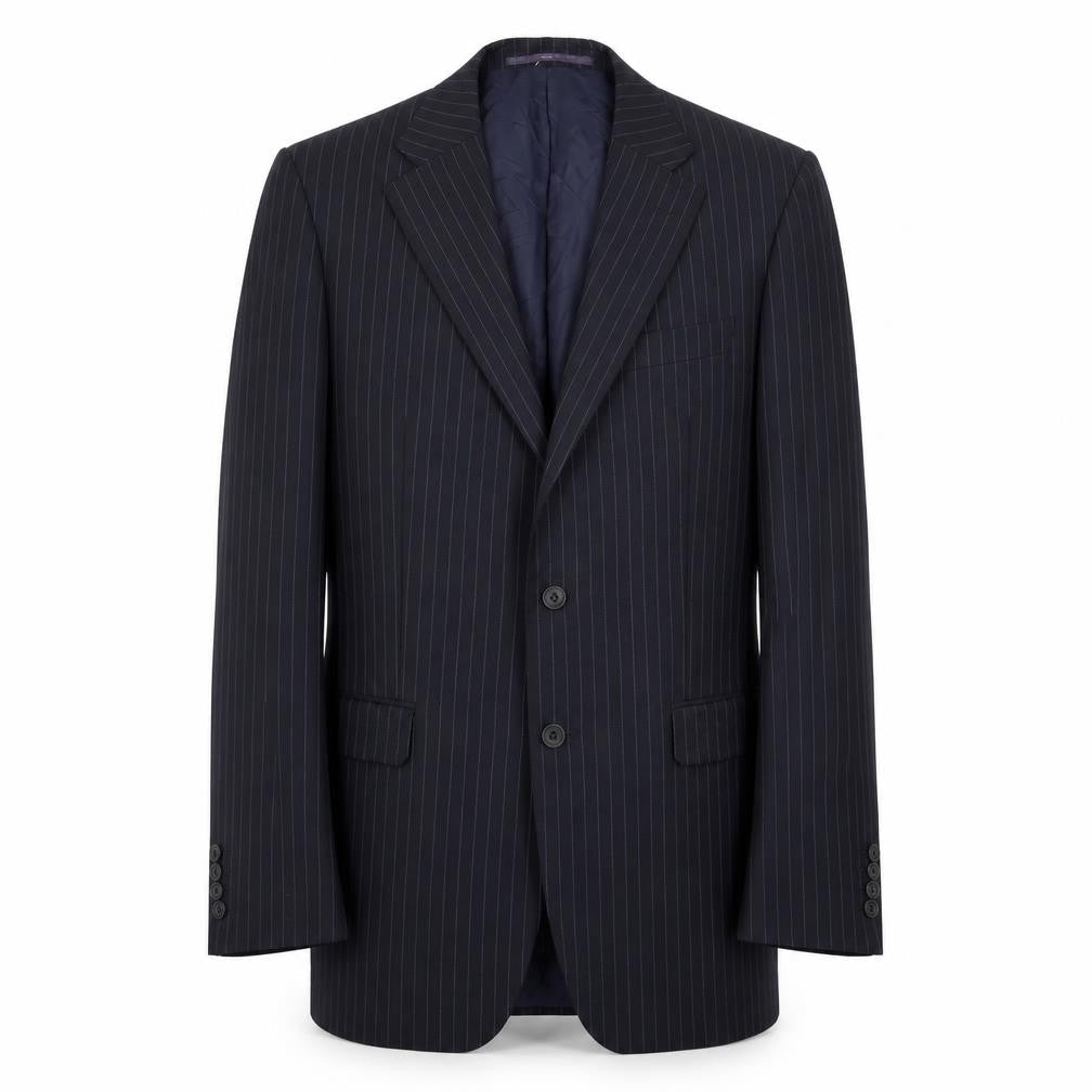 Marks and Spencer Men's Navy Striped Wool Suit Jacket 38L