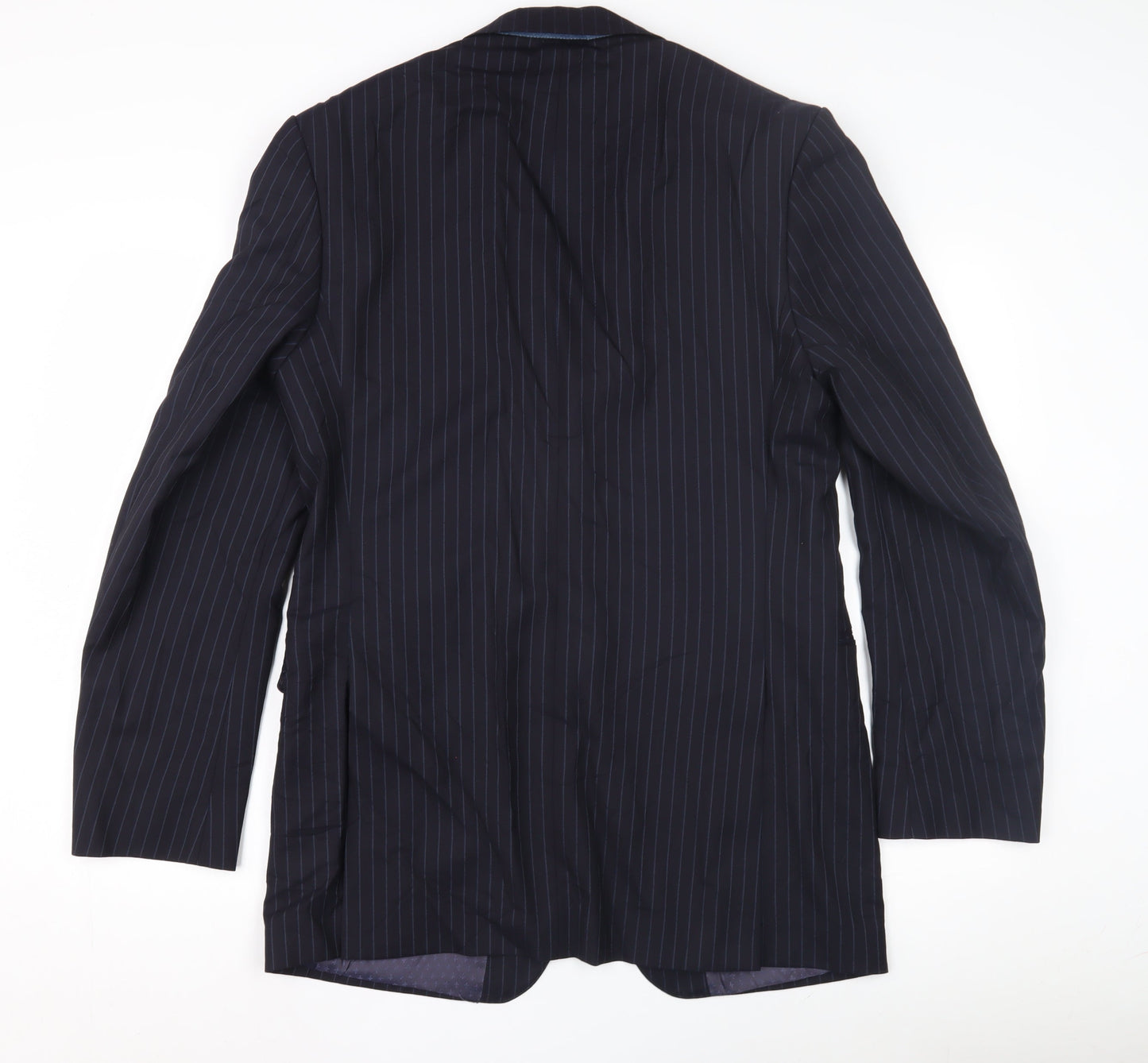 Marks and Spencer Men's Navy Striped Wool Suit Jacket 38L