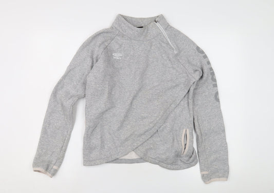 Umbro Grey Unisex Sweatshirt, Size 14, Lightweight, Logo