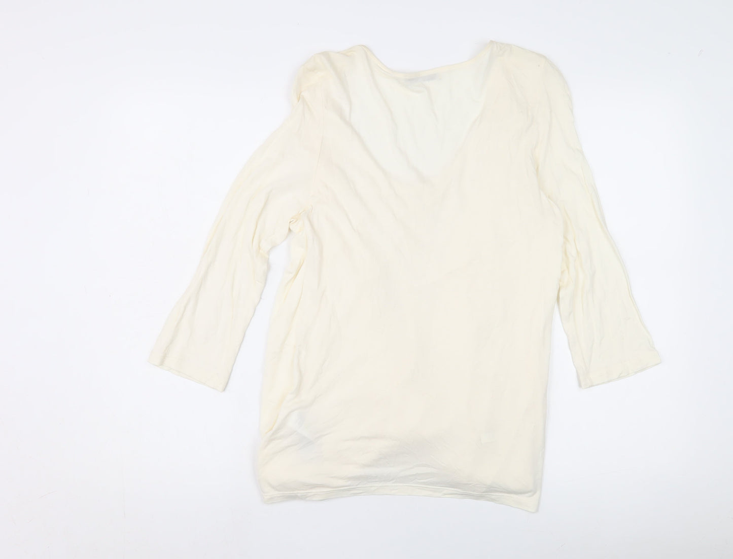 Oasis Women's Ivory Wrap Blouse M