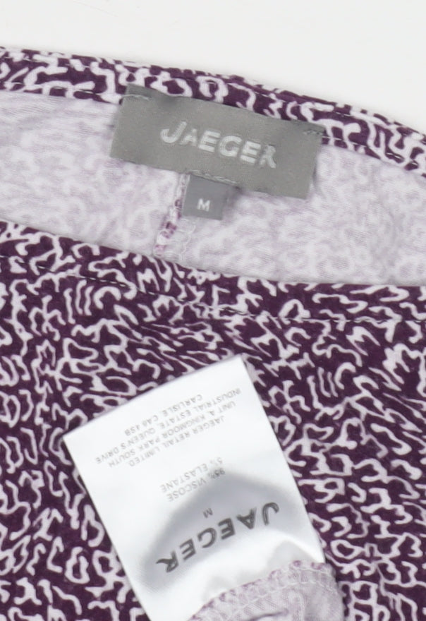Jaeger Women's Animal Print 3/4 Sleeve Top M